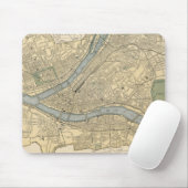  kaart van Pittsburgh PA (1891) Muismat (Met muis)