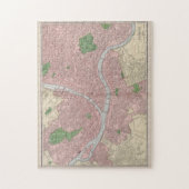  kaart van Pittsburgh Pennsylvania (1912) Legpuzzel (Verticaal)