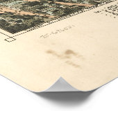 Kaart van Pittsburgh, Uitzicht van vogels en ogen, Poster (Hoek)