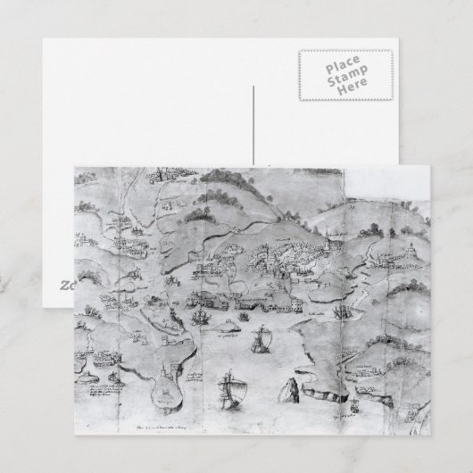 Kaart van Plymouth, c.1539 (Voorkant / Achterkant)