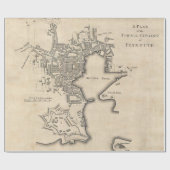  kaart van Plymouth England (1765) Cadeaupapier (Vlak)