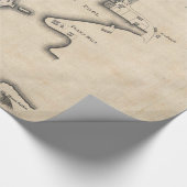  kaart van Plymouth England (1765) Cadeaupapier (Hoek)