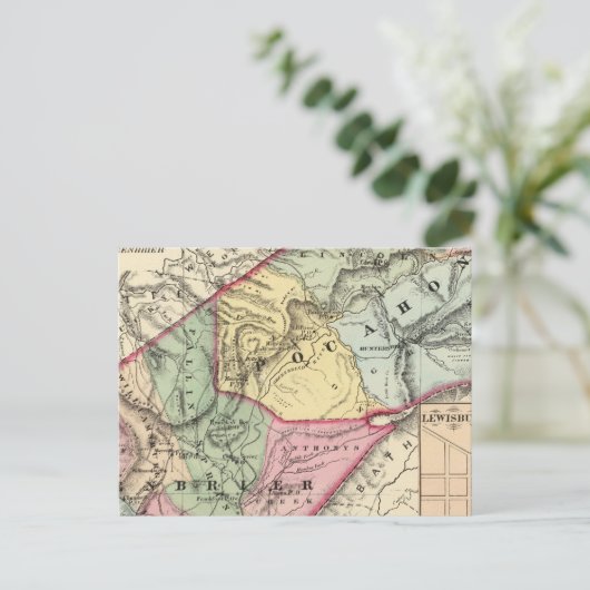 Kaart van Pocohontas, Groenere provincies (Staand voorkant)