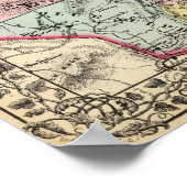 Kaart van Pocohontas, Groenere provincies Poster (Hoek)