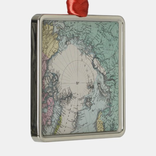 Kaart van Polaire Zeeen Metalen Ornament (Rechts)