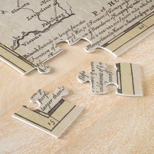  kaart van Polen (1736) Legpuzzel (Zijkant)