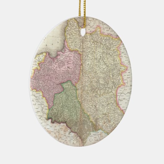  kaart van Polen (1818) Keramisch Ornament (Rechts)