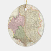  kaart van Polen (1818) Keramisch Ornament (Links)