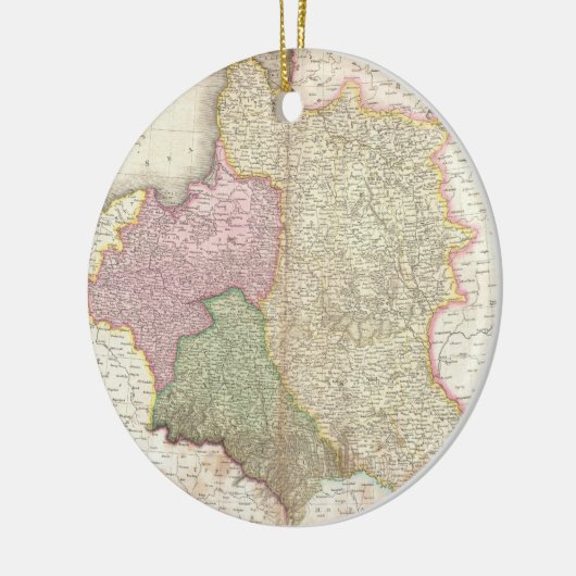  kaart van Polen (1818) Keramisch Ornament (Links)