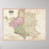  kaart van Polen (1818) Poster (Voorkant)