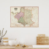  kaart van Polen (1818) Poster (Keuken)