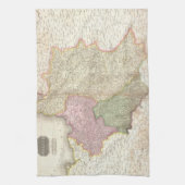  kaart van Polen (1818) Theedoek (Verticaal)