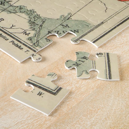  kaart van Polen (1921) Legpuzzel (Zijkant)