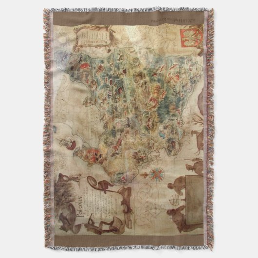  KAART VAN POLEN DEKEN (Voorkant Verticaal)