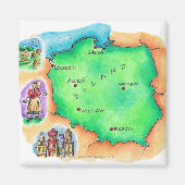 Kaart van Polen Magneet (Voorkant)