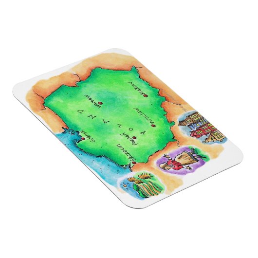 Kaart van Polen Magneet (Rechterzijde)