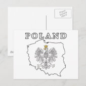 kaart van Polen met Eagle (Voorkant / Achterkant)