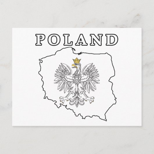 kaart van Polen met Eagle (Voorkant)
