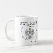 kaart van Polen met Eagle Koffiemok (Links)