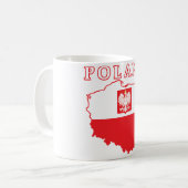 kaart van Polen met Eagle Koffiemok (Voorkant links)