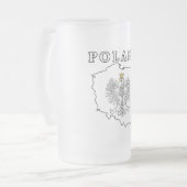 kaart van Polen met Eagle Matglas Bierpul (Voorkant links)