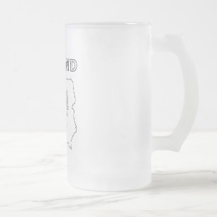 kaart van Polen met Eagle Matglas Bierpul