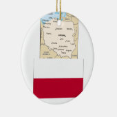 KAART VAN POLEN, POOLSE VLAG KERAMISCH ORNAMENT (Rechts)