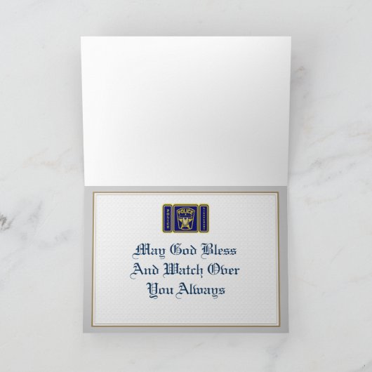 Kaart van politie-luitenant-promotie (Binnen)