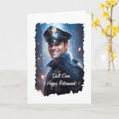 Kaart van politiefunctionaris Pensionering voor po (Gele Bloem)