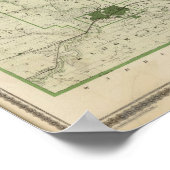 Kaart van Polk County, staat Iowa Poster (Hoek)