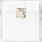 Kaart van polynesie vierkante sticker (Tas)