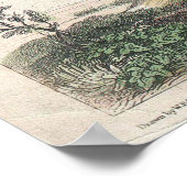  kaart van Pompeii Italië (1832) Poster (Hoek)