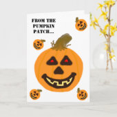 Kaart van pompoen en pompoenen (Gele Bloem)