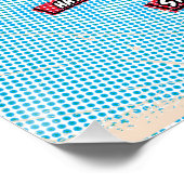 Kaart van pop Art Illustrated Barbados Perfect Poster (Hoek)