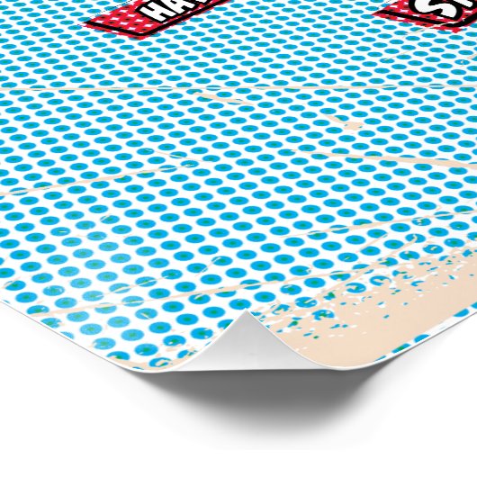 Kaart van pop Art Illustrated Barbados Perfect Poster (Hoek)