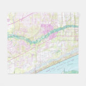  kaart van Port Saint Lucie Florida (1948) Fleece Deken (Voorkant (Horizontaal))