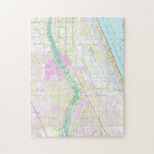  kaart van Port Saint Lucie Florida (1948) Legpuzzel