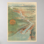  kaart van portland (1896) poster (Voorkant)