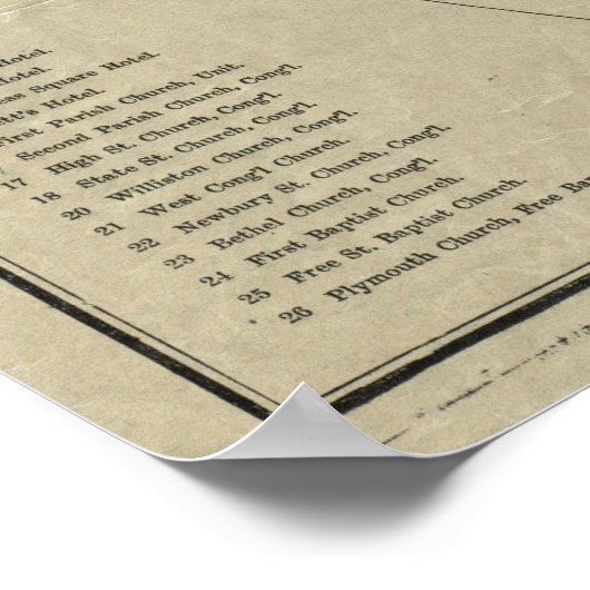  kaart van Portland Maine (1902) Poster (Hoek)