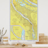 kaart van Portland OR (1974) Poster (Keuken)