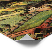  kaart van Portland Oregon (1890) Poster (Hoek)