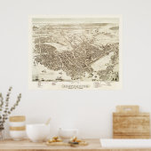 Kaart van Portsmouth, New Hampshire in Poster 1877 (Keuken)