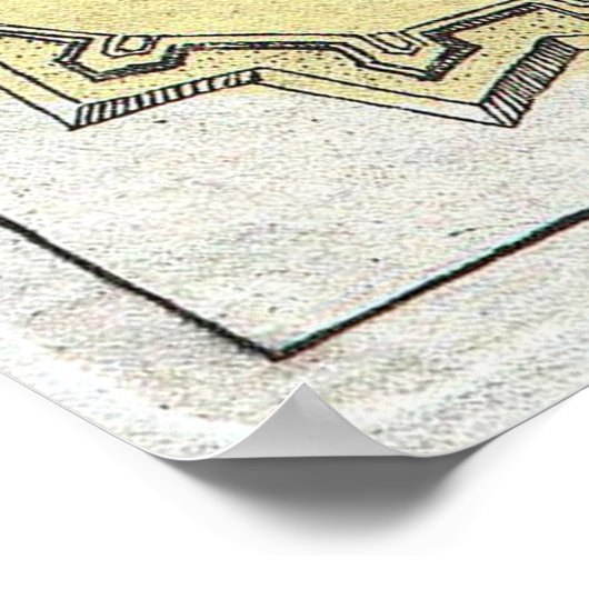  kaart van Portugal (1747) Poster (Hoek)