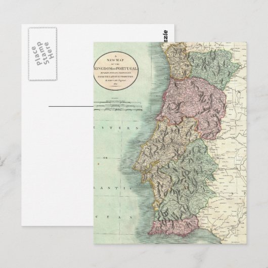 kaart van Portugal (1801) (Voorkant / Achterkant)