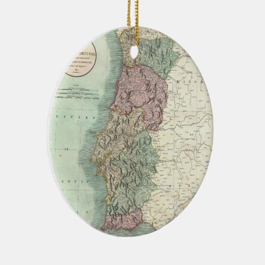  kaart van Portugal (1801) Keramisch Ornament (Rechts)