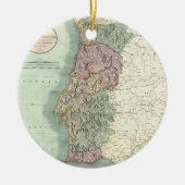  kaart van Portugal (1801) Keramisch Ornament (Voorkant)