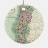  kaart van Portugal (1801) Keramisch Ornament (Achterkant)