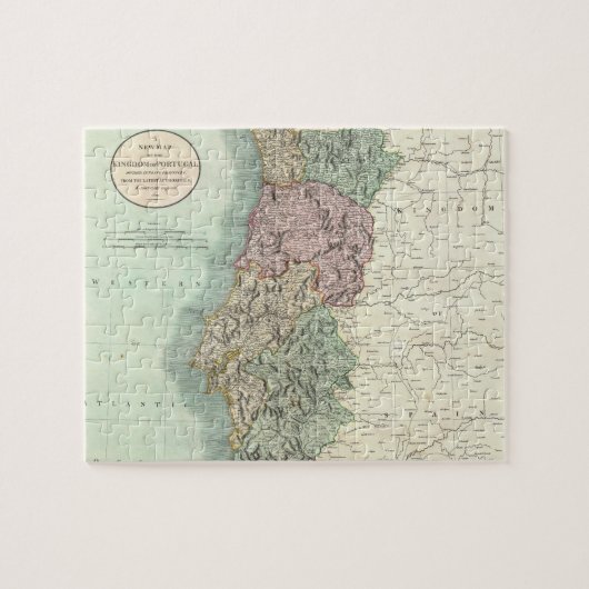  kaart van Portugal (1801) Legpuzzel (Horizontaal)