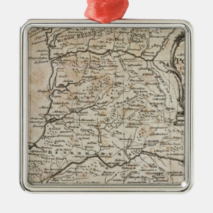 Kaart van Portugal Metalen Ornament