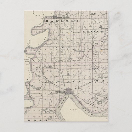 Kaart van Posey County (Voorkant)